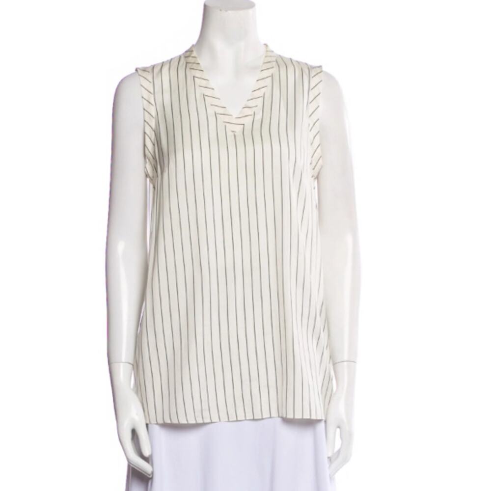 Brunello Cucinelli Silk Striped Blouse